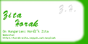 zita horak business card